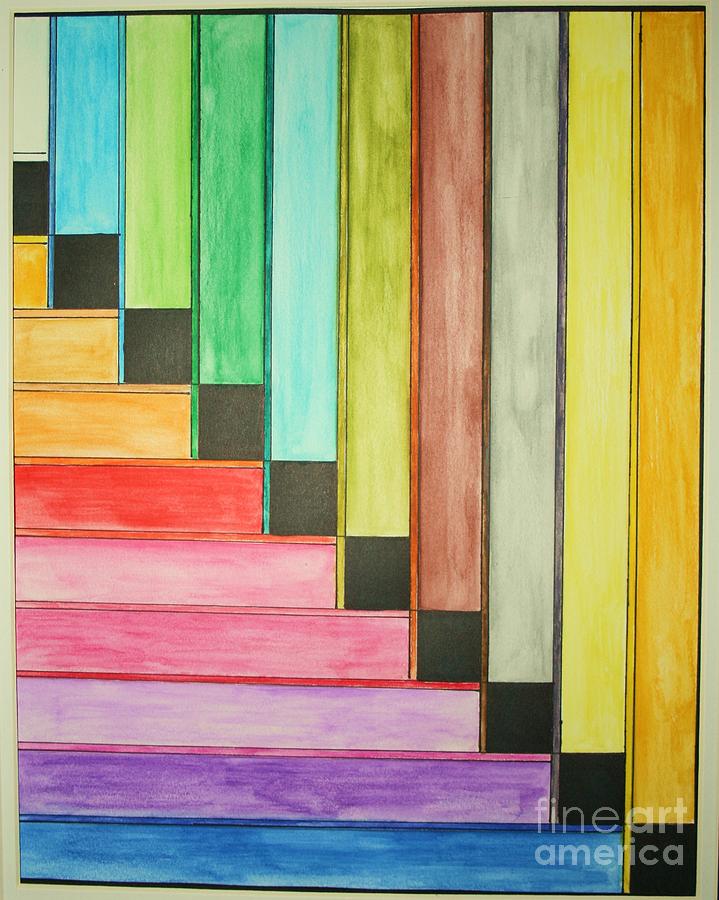 Rainbow Stairway Painting by Christina A Pacillo
