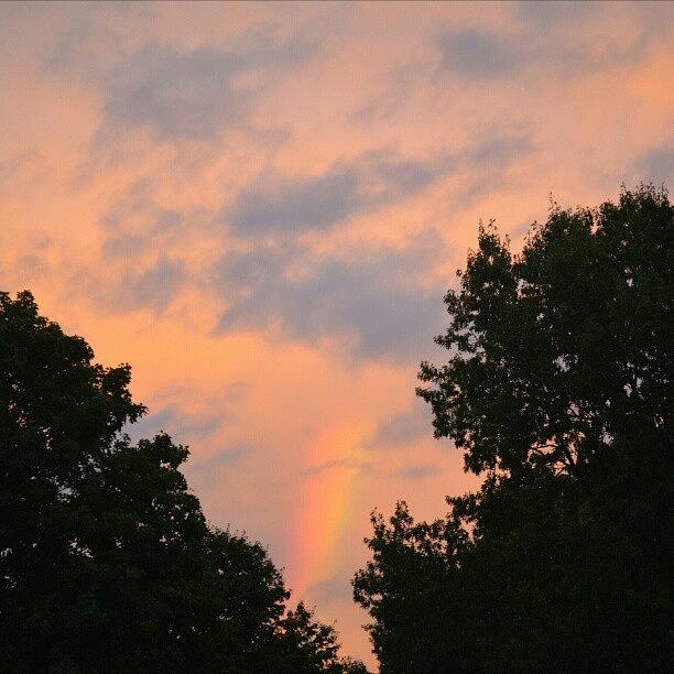 Rainbow Photograph - #rainbow #storm #rain #clouds #cloudporn by Austin Engel