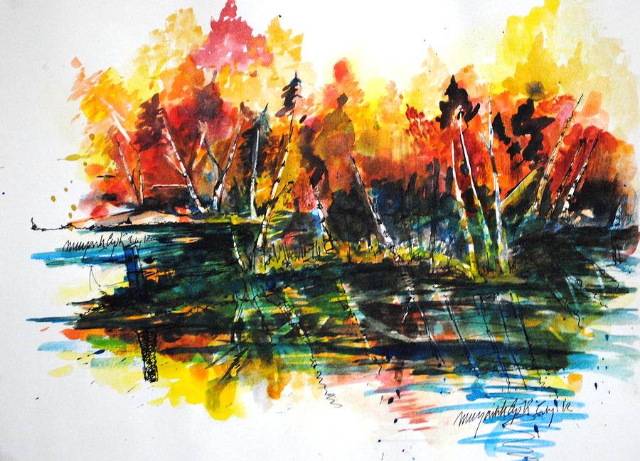 Rainbow Swamp Painting by Mayank Gupta | Fine Art America