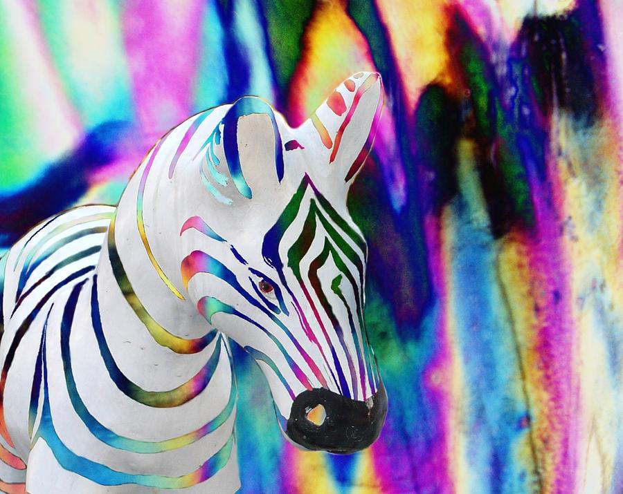 print card zebra Gregory Digital Art Rainbow by Zebra Camo Smith