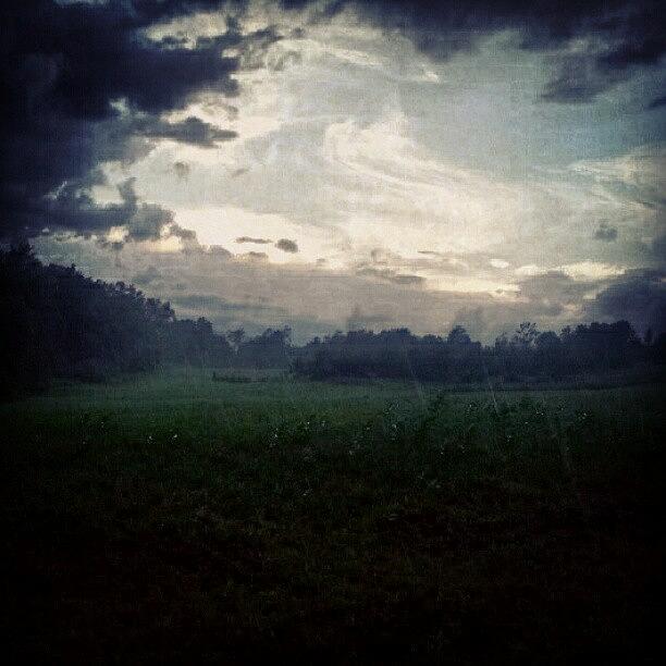 Sunset Photograph - Rainfall ona Field by Laura Vaillancourt