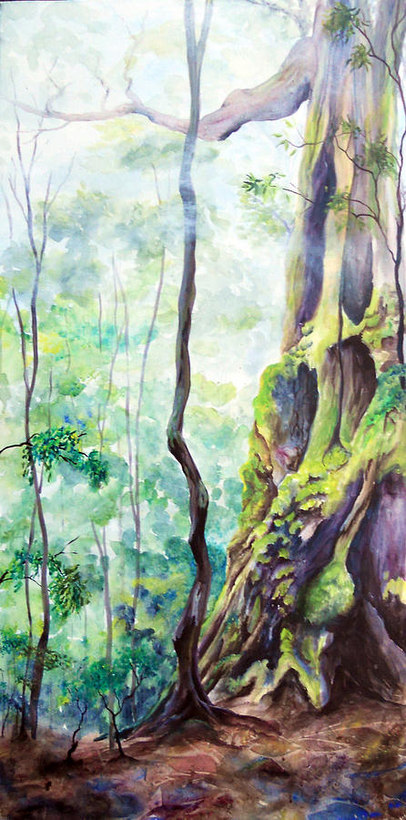 Tree Painting - Rainforest Mist by Carol McLagan