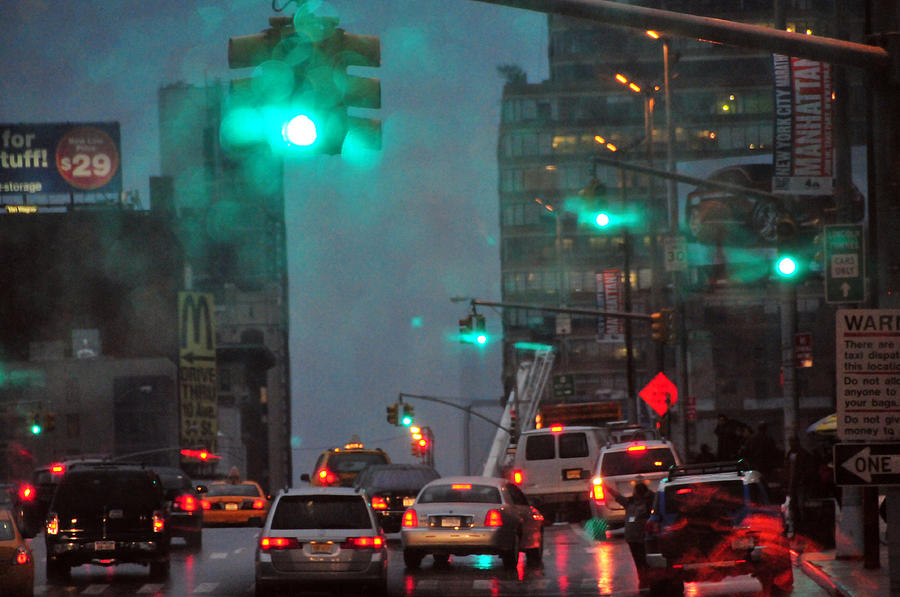 Raining in Manhattan Photograph by Mike Martin