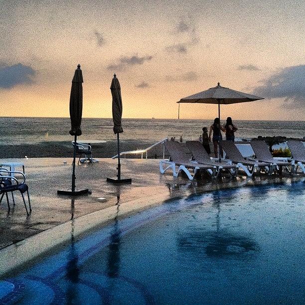 Raining, Sunset By The Pool/beach Photograph by Ashley Sanchez