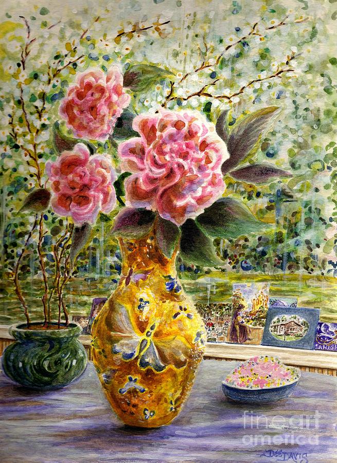 Flower Painting - Rainy Afternoon Joy by Dee Davis