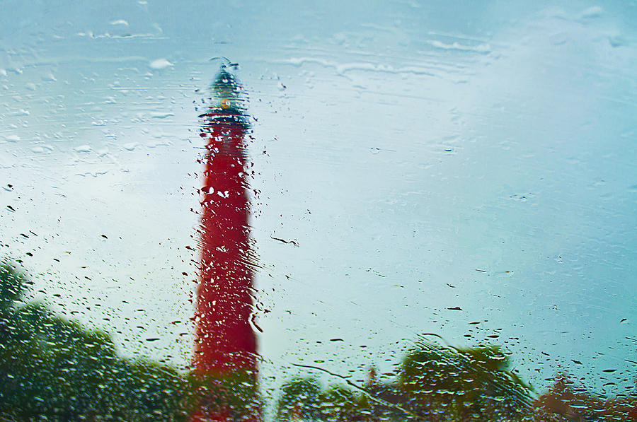 Rainy Day at the Lighthouse Photograph by Laurie Hasan