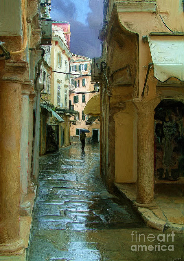 Rainy Day In Corfu Photograph by Tom Griffithe