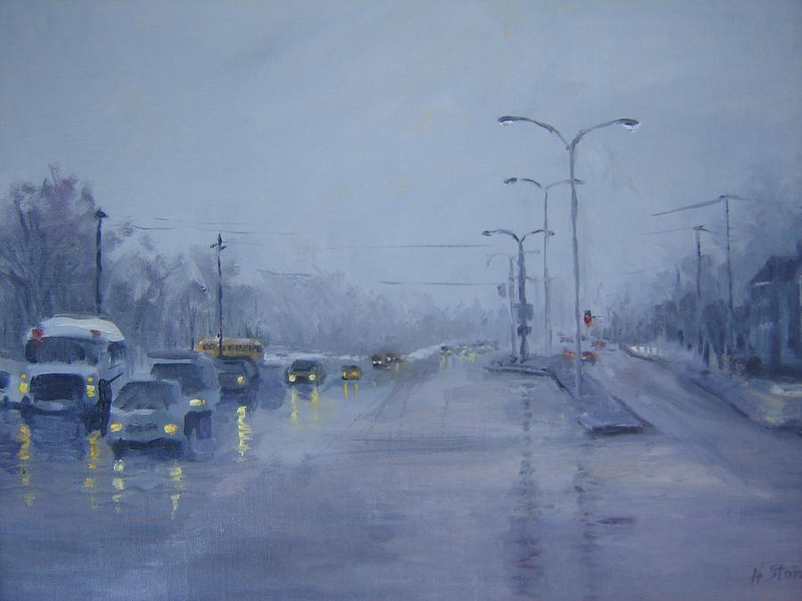 Rainy Monday Painting by Holly Stone