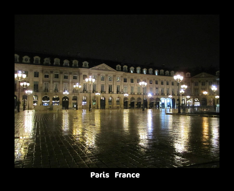 Rainy Night in Paris  Photograph by John Shiron