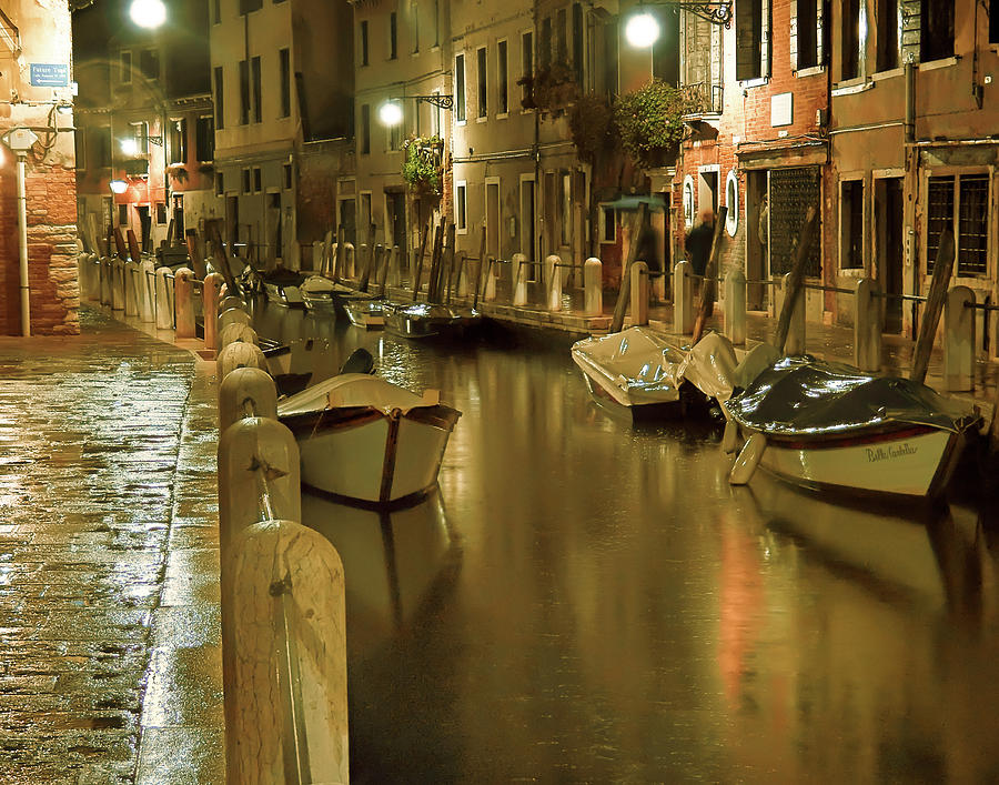 Rainy Night in Venice Photograph by Richard Solo Fine Art America