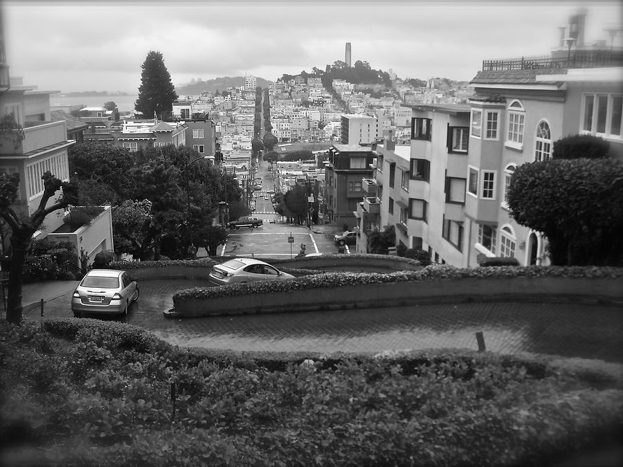 Rainy San Francisco from Lombard Street Photograph by Kume Bryant