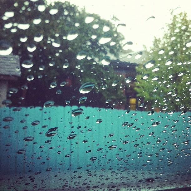 Blue Photograph - Rainy Windshield by Brittany Severn