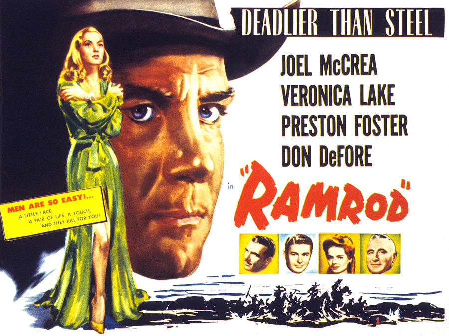 Movie Photograph - Ramrod, Joel Mccrea, Veronica Lake by Everett