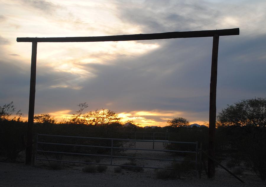 Ranch Gate At Sunset Photograph by Jill Baum - Fine Art America