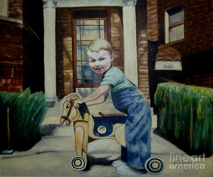 Randy 1949 Painting by Linda Gustafson-Newlin