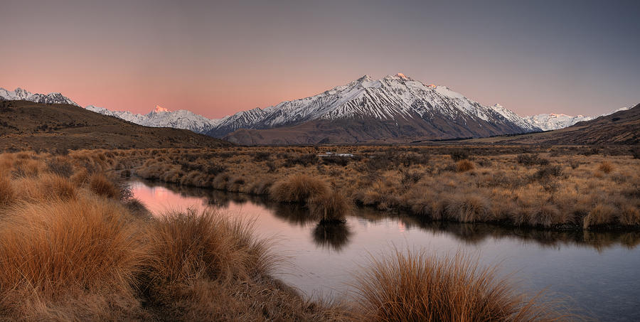 Rangitata River Valley With Mt Darchiac Photograph by Colin Monteath