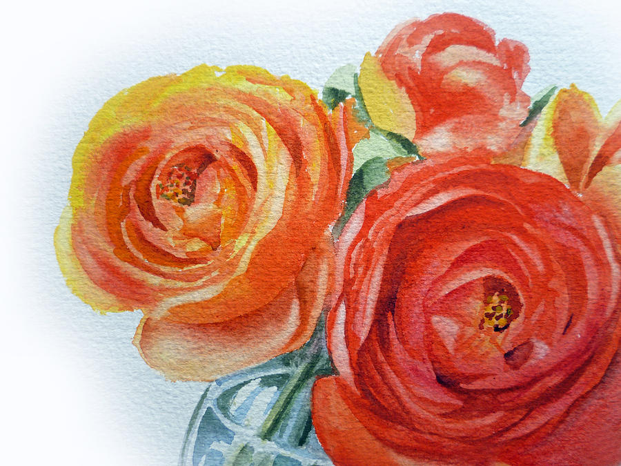 Rose Painting - Ranunculus by Irina Sztukowski