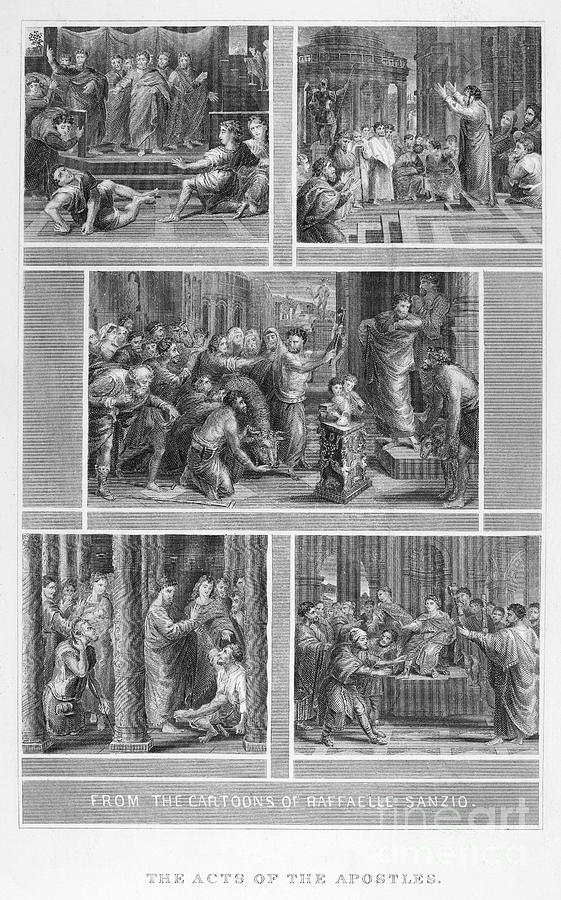 Raphael: Bible Cartoons Photograph by Granger