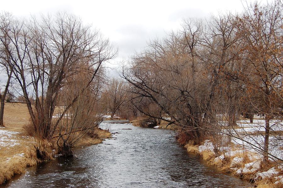 Rapid Creek in Winter Sky Photograph by Greni Graph