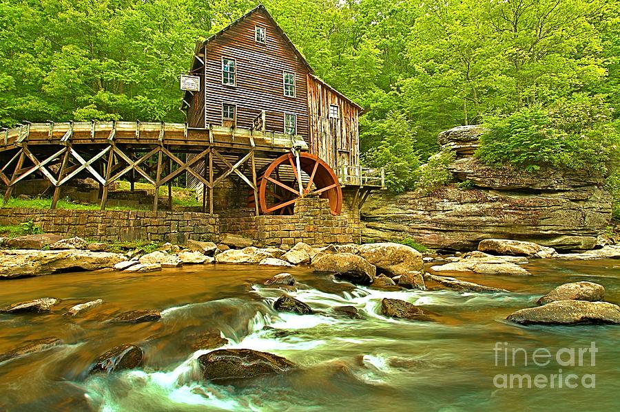 Rapids Under The Grist Mill Photograph by Adam Jewell