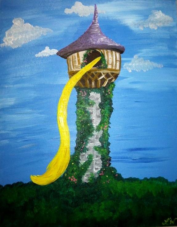 tangled rapunzel painting