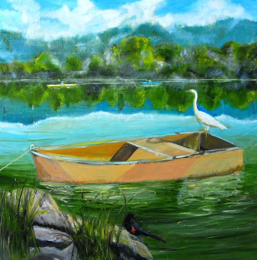 Rare Moment at Spring Lake Painting by Terrence  Howell