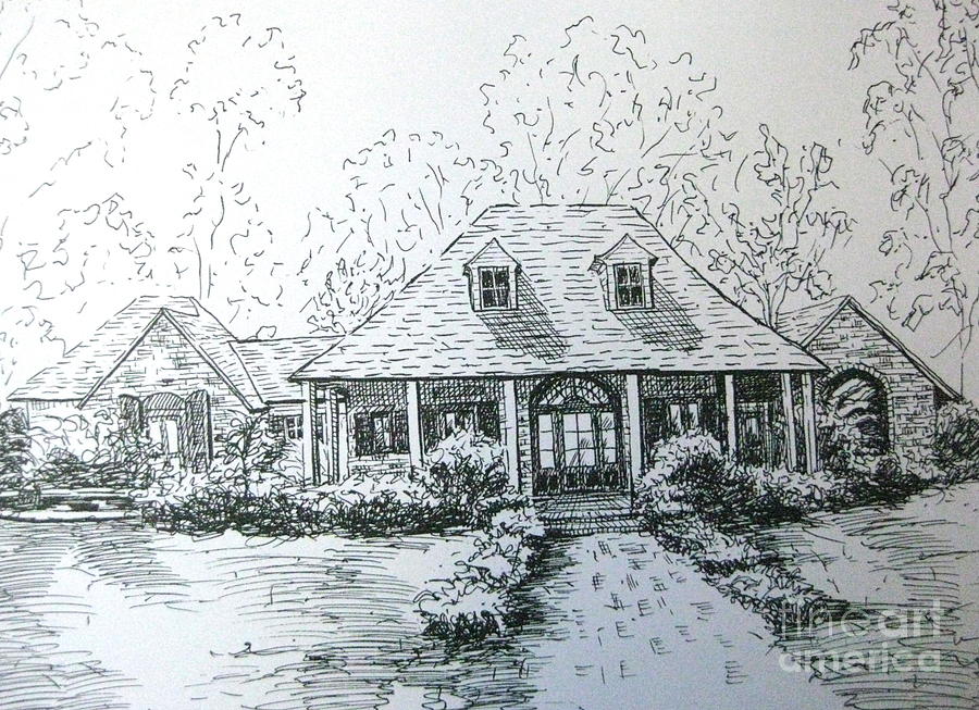Rathes Home Drawing by Gretchen Allen
