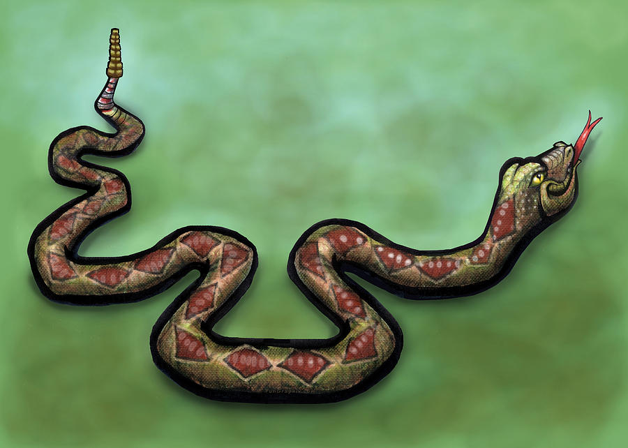Rattlesnake Painting by Kevin Middleton