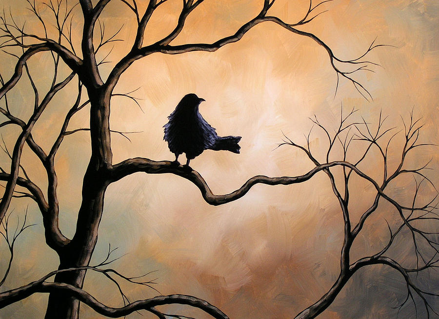 Raven Painting by Amy Giacomelli