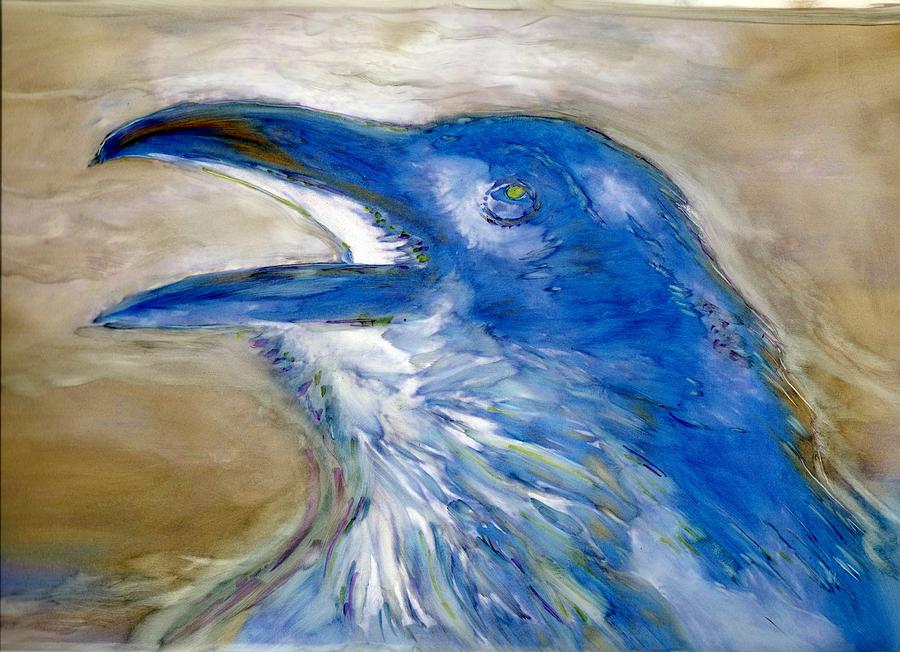 Raven Blues Painting by FeatherStone Studio Julie A Miller