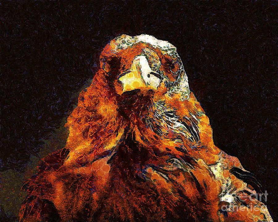 Raven In Van Gogh.s Dream . 40D9097 Photograph by Wingsdomain Art and Photography
