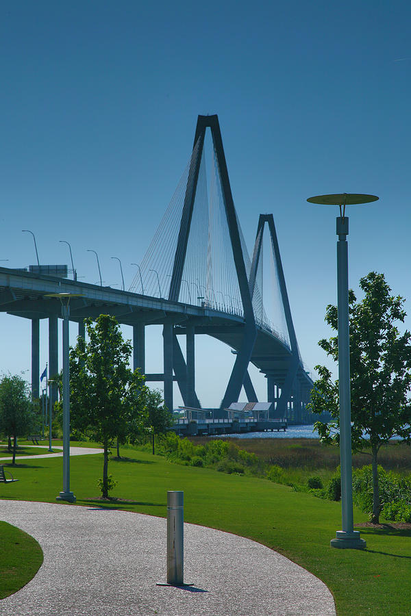 Ravenel Bridge And Memorial Waterfront Park Photograph by Steven Ainsworth