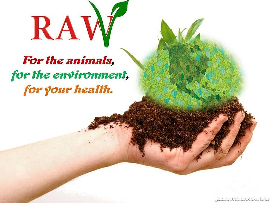 Nature Digital Art - RAW For the Animals Environment and Your Health by Catherine Herbert