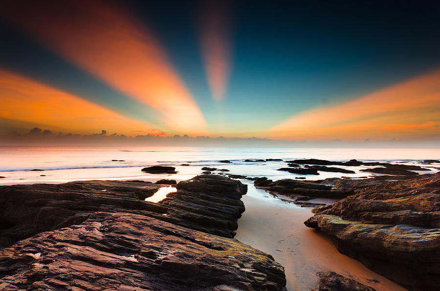 Sunset Photograph - Ray of light by Yusri Salleh