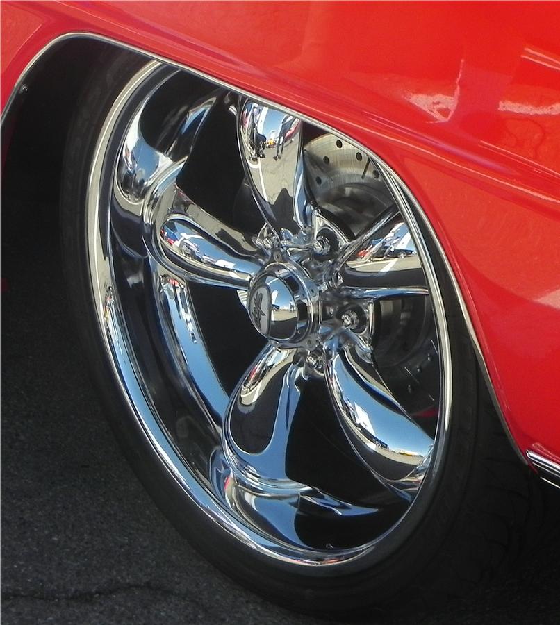 Wheels Photograph - Real Red Nova SS by Chuck Re