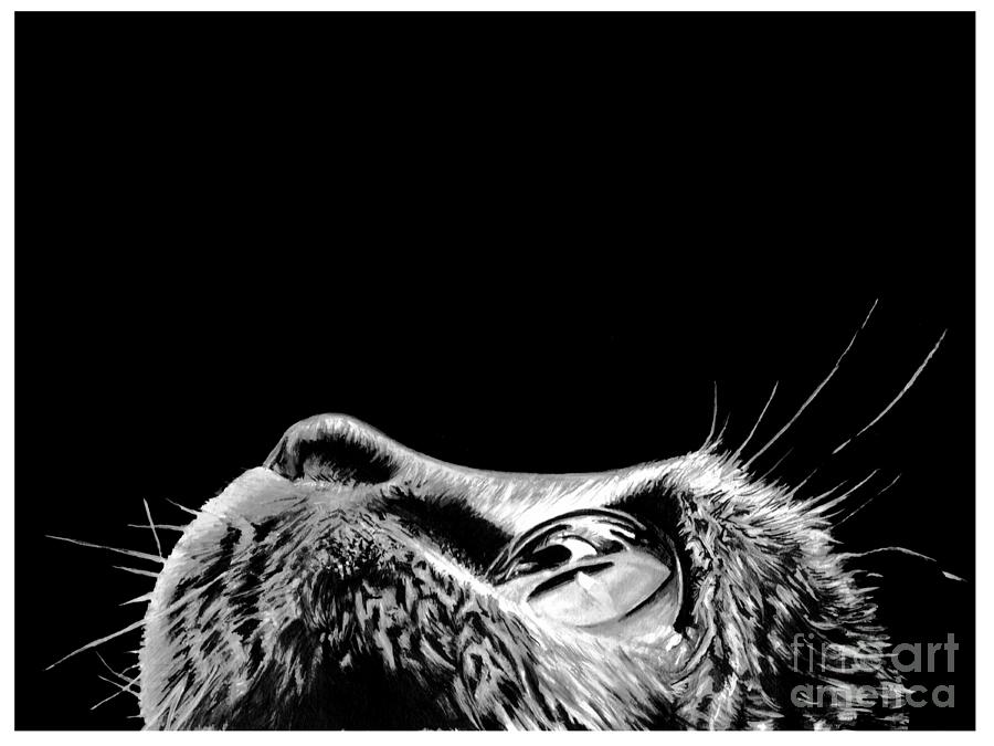 Realistic Cat Drawing Painting Drawing by DSE Graphics