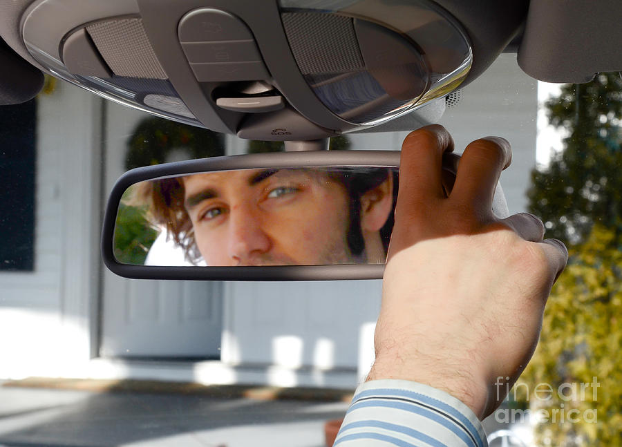 Rear-view Mirror Photograph by Photo Researchers
