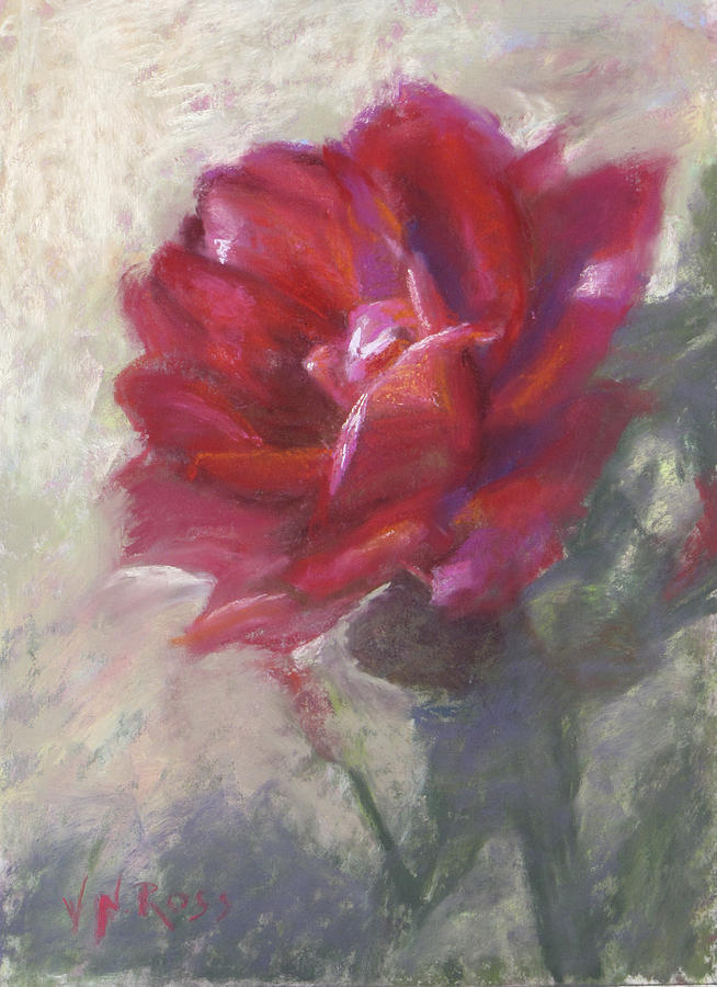 Rebas Rose Painting by Vicki Ross