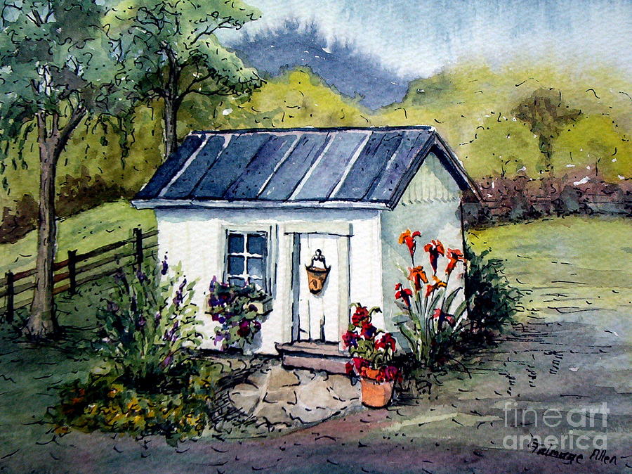 Rebeccas Shack Painting by Gretchen Allen