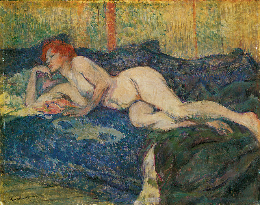 Henri De Toulouse Lautrec Painting - Reclining Nude by Henri De Toulouse-Lautrec
