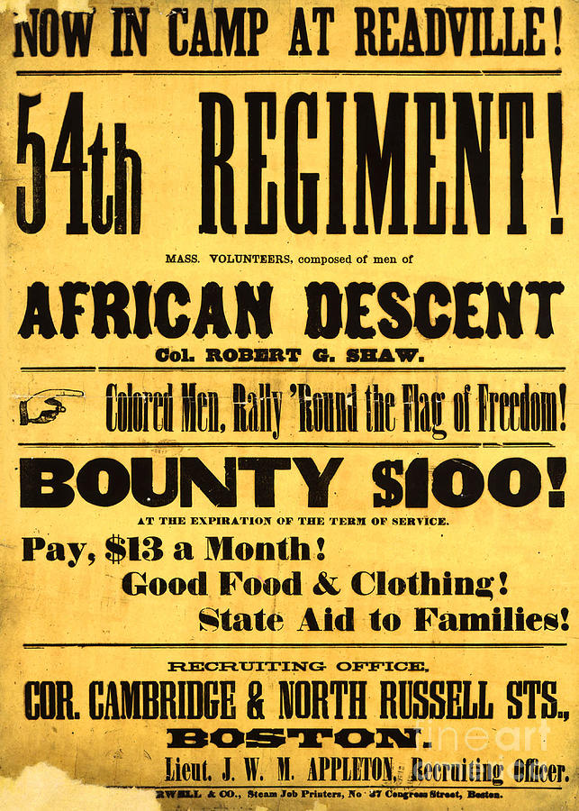 Recruiting Poster, 1863 Photograph by Photo Researchers