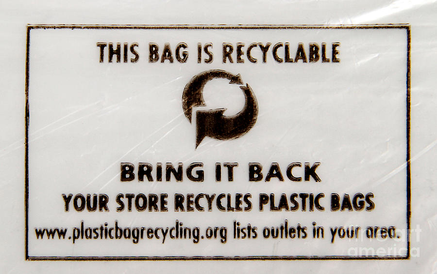 Recyclable Plastic Bag Photograph by Photo Researchers, Inc.