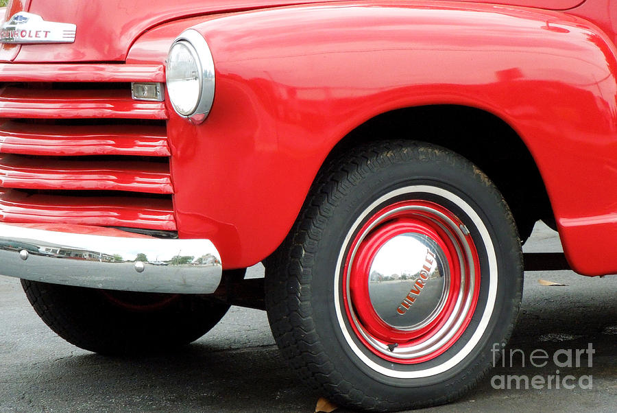Red 1947 Chevrolet Pickup Truck Photograph by Renee Trenholm
