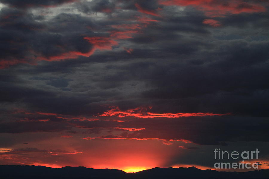 Red and Black sunset Photograph by Edward R Wisell