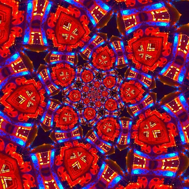 Crazy Photograph - #red And #blue #crazy #fractalart by Pixie Copley