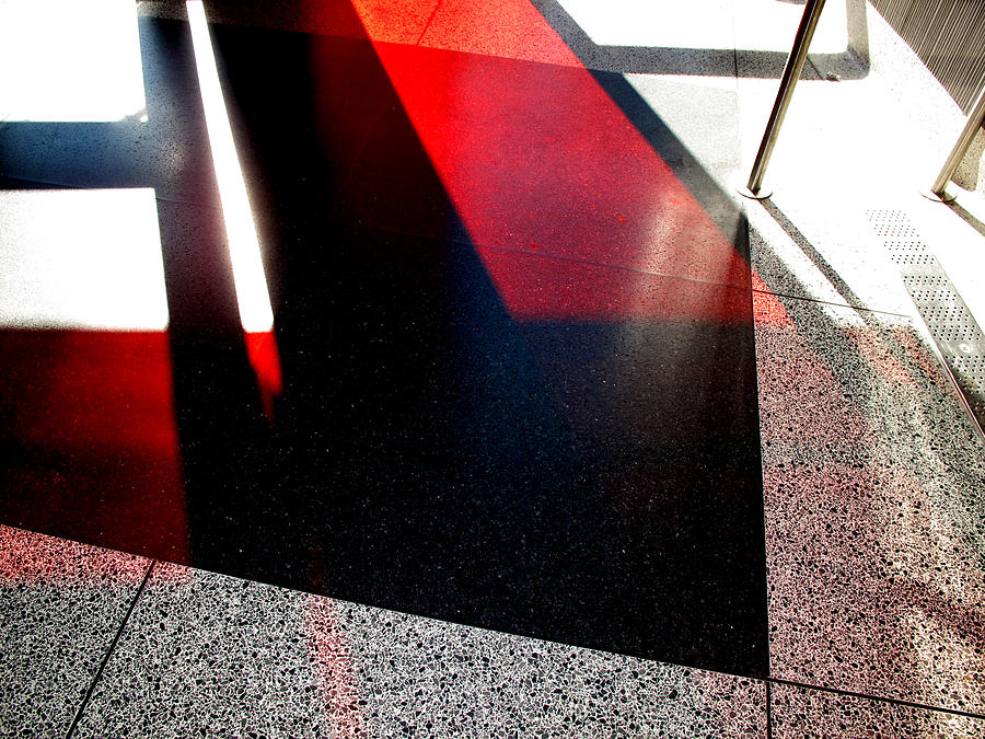 Red and White Light on the Floor Photograph by Lyle Crump