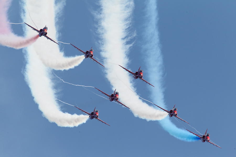 Red Arrows - Formation Magic Photograph by Pat Speirs