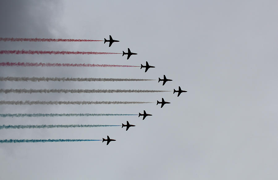 Red Arrows horizontal Photograph by Jasna Buncic