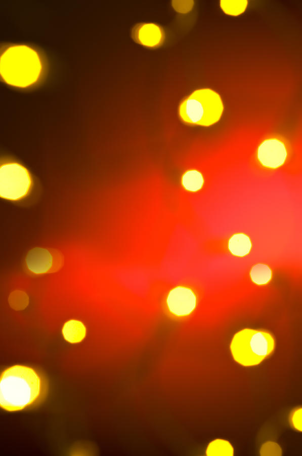 Red background with gold dots Photograph by U Schade