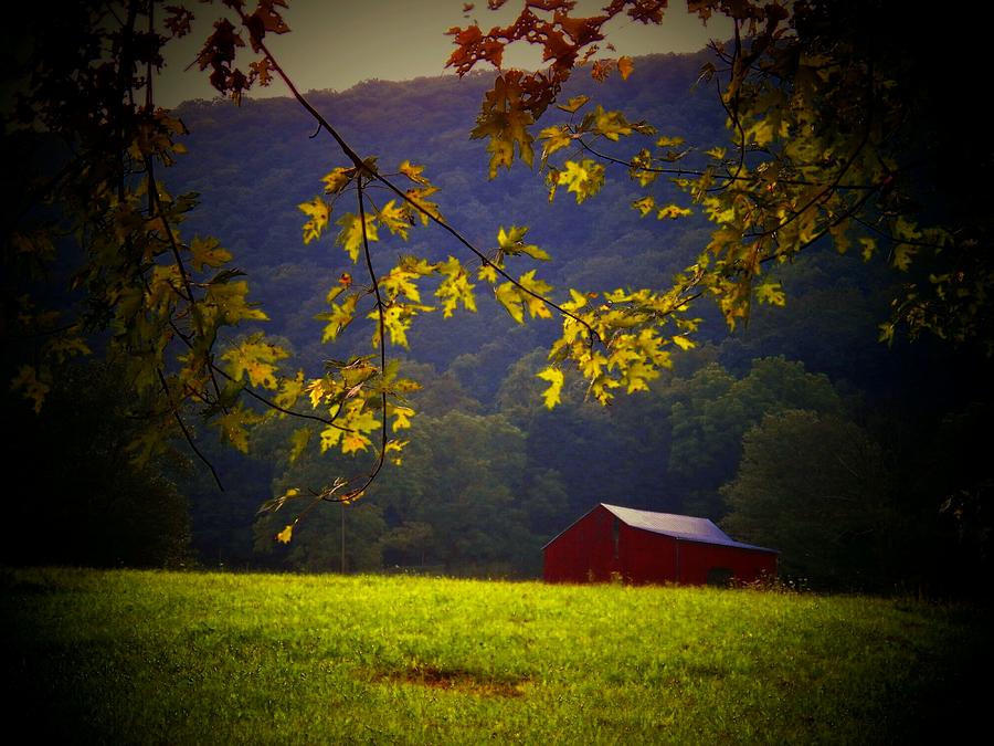 Red Barn by the River Photograph by Joyce Kimble Smith